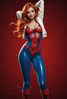 Stunning Redhead Spider Heroine Portrait