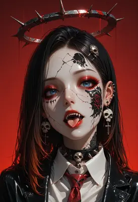 Gothic Doll with Spiked Halo