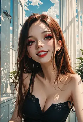 Radiant Beauty in Morning Sunlight