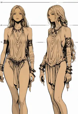 Tribal Character Design Reference Sheet
