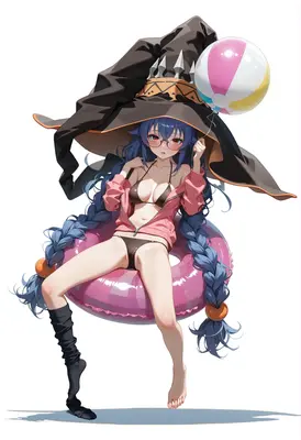 Summer Witch With Beach Ball