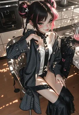 Stylish Girl With Butterfly Accents