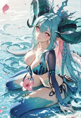 Dragon Maiden in Tranquil Waters