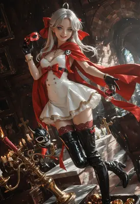 Elegant Vampire Queen in Gothic Hall