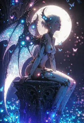 Celestial Fairy Under the Full Moon