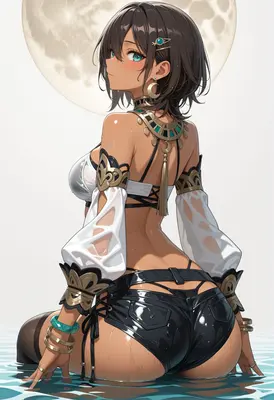Moonlit Desert Oasis Beauty