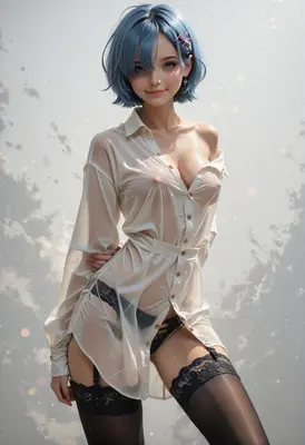 Ethereal Rem in Sheer White Shirt