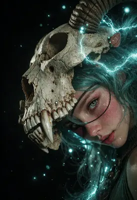 Mystic Shaman with Bone Headdress