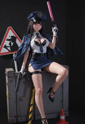 Tactical Officer in Lingerie Uniform