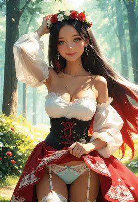 Enchanting Maiden in the Forest