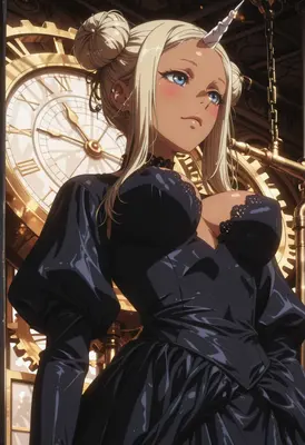 Clockwork Unicorn Maiden in Black