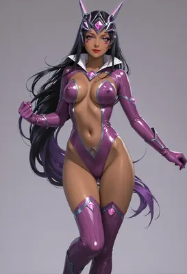 Radiant Warrior in Purple Armor