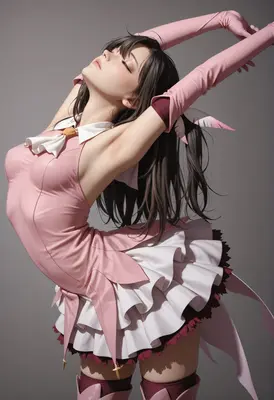 Elegant Pink Magical Girl Pose