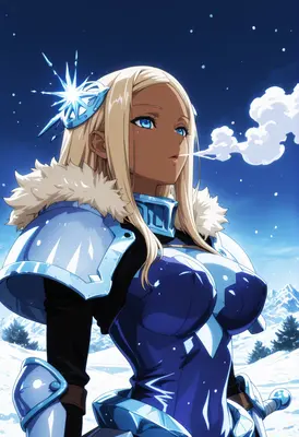 Frost Knight in the Winter Snow