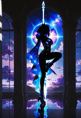 Stellar Silhouette of the Celestial Warrior