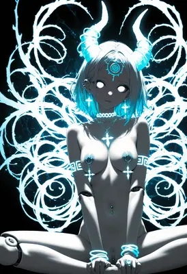 Neon Ethereal Goddess of Light