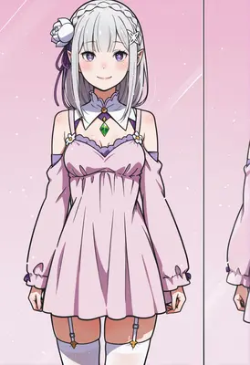 Emilia in a Soft Pink Dress