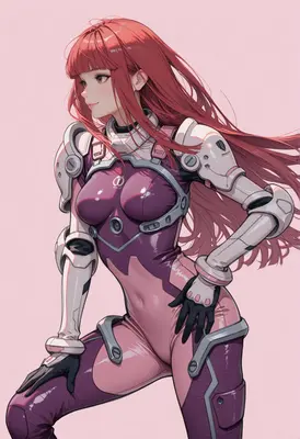 Red Haired Pilot in Sci-Fi Armor