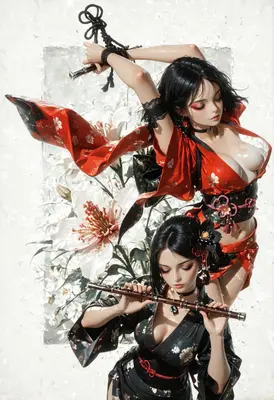 Dual Melodies in Floral Bloom