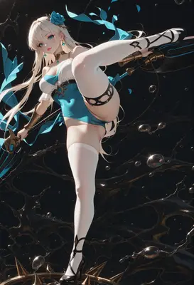 Celestial Warrior in Blue Silk