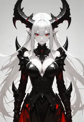Ethereal Demon Queen in Dark Armor