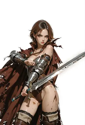 Battle Worn Warrior With Greatsword