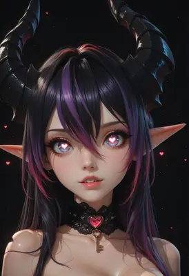 Enchanting Succubus With Heart Shaped Eyes