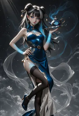 Ethereal Blue Tea Service Maiden