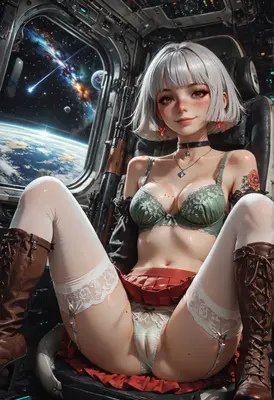 Cosmic Pilot in Lingerie