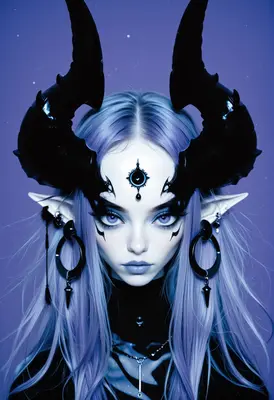 Ethereal Demon Queen Portrait