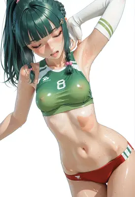 Sweaty Athlete Taking a Break