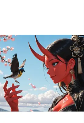 Red Oni Maiden and the Bird