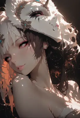 Enigmatic Maiden with Ornate Mask