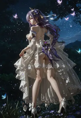 Moonlit Maiden with Enchanted Butterflies