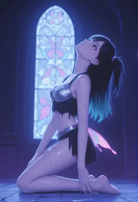 Fairy Warrior in the Moonlight Cathedral