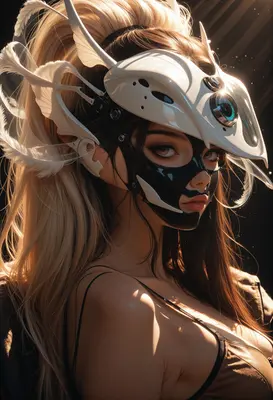 Cybernetic Angel in Futuristic Armor