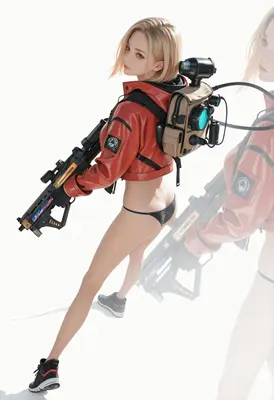 Tactical Operative in Red Jacket