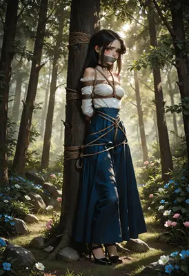 Captive Beauty in the Sunlit Forest