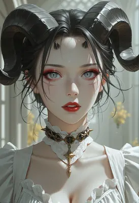Ethereal Demon Maiden Portrait