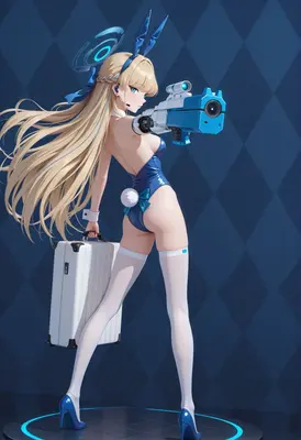 Tactical Bunny Girl with Blue Blaster