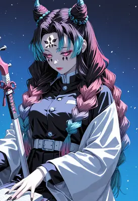 Demon Slayer Style Warrior with Braids