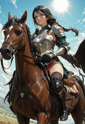 Valiant Knight Riding Her Steed