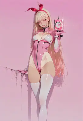 Pink Cybernetic Bunny Girl