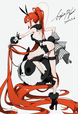 Red Haired Bunny Girl and Friend