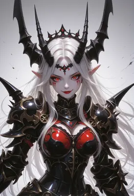 Demon Queen in Dark Gothic Armor