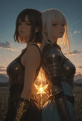 Duality of Light and Shadow Warriors