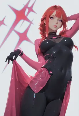 Cybernetic Red Haired Beauty