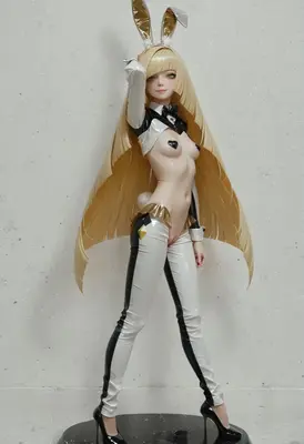 Glossy Blonde Bunny Girl Figure
