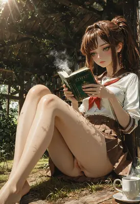 Quiet Reading in the Sunlit Greenhouse