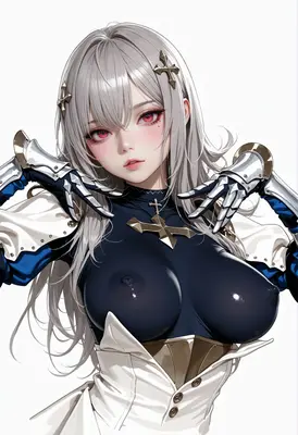 Silver Haired Knight in Form Fitting Armor